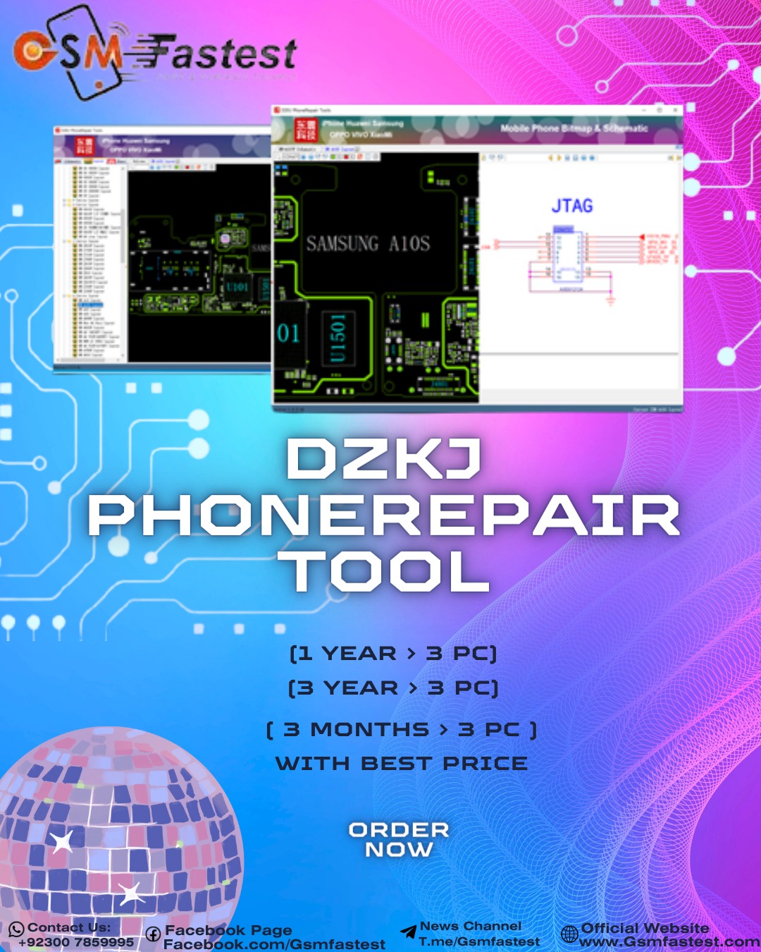 DZKJ PhoneRepair Tools Activation ( 3 Months > 3 PC )